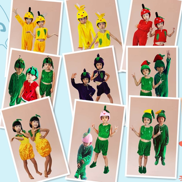 圣诞元旦节日男女表演服儿童演出服动物舞蹈服装水果表演服合唱服