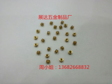 现货M1.4注塑铜螺母镶嵌螺母外径2.3MM 高1.5/2.0/2.3/2.5/3.0