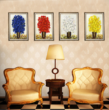 装饰画客厅现代简约欧式复古花卉卧室沙发背景墙画 油画挂画壁画