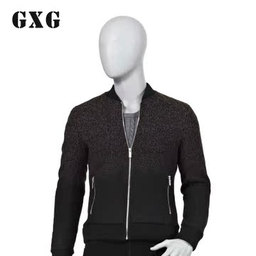 GXG2015新款毛呢夹克时尚修身豹纹休闲羊毛外套24106165