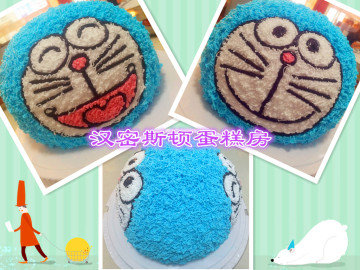 哆啦A梦蓝胖子儿童3D立体卡通个性创意生日蛋糕叮当猫同城配送