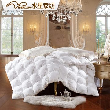 水星家纺全棉被芯冬被羽绒被床上用品加厚保暖白鹅绒被1.51.8特价