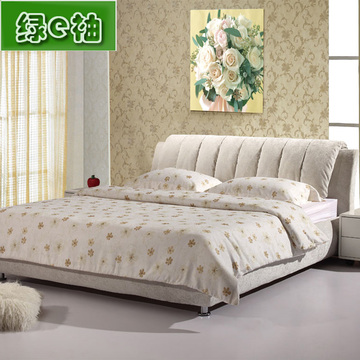 601# 简约现代可拆洗布艺床婚床布床 单人1.2双人软床1.5 1.8米