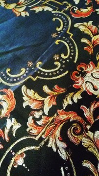 CHRISTIE欧洲高端加厚遮光浮雕感绒绣刺绣桌布定制窗帘 限量珍藏
