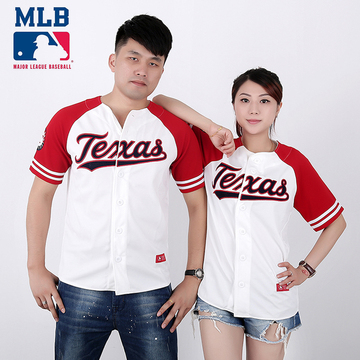 MLB美职棒2015夏季情侣款男女运动短袖开衫T恤