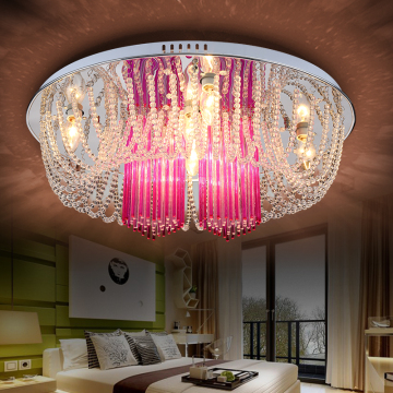 现代简约时尚led水晶灯客厅灯 椭圆形吸顶灯卧室灯温馨餐厅灯具