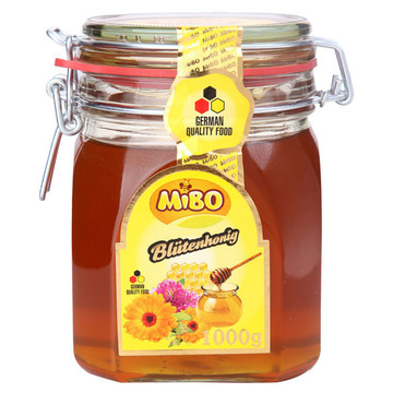 德国进口蜂蜜儿童食品  蜜宝MIBO 百花蜂蜜1000g营养辅食