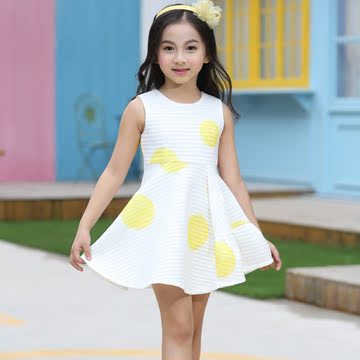 贵族秀 新款夏季儿童时尚连衣裙 女童公主无袖裙子 韩版童裙包邮