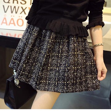 冬季短裙毛呢半身裙2014年新款韩版蓬蓬裙厂家直销
