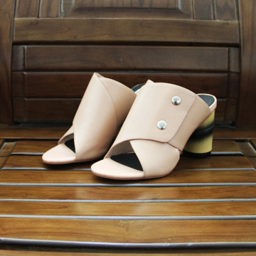 Acne studios艾克妮女鞋2015年夏季新款粗跟露趾女凉鞋