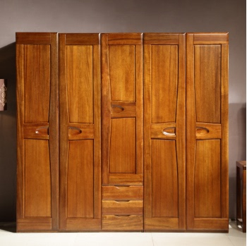 原木全实木衣柜实木衣柜木质组合衣柜二门三门五门推拉门衣柜拉门