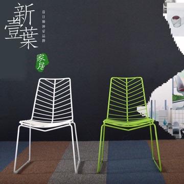 金属铁椅餐椅靠背椅办公椅 时尚简约休闲洽谈桌椅 创意不锈钢家具