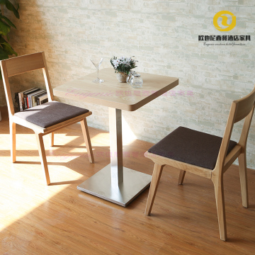 简约现代 咖啡厅奶茶店桌椅 甜品店桌椅组合 时尚西餐厅一桌两椅