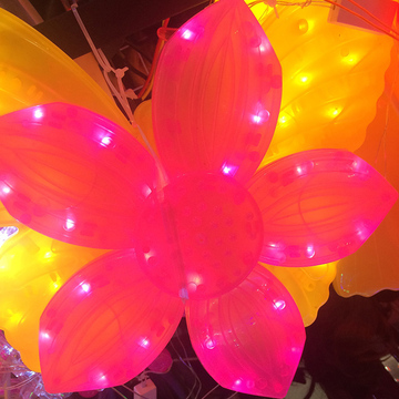 2016新年街道树上装饰灯 春节荷花灯 过年装饰用品 LED荷花防水灯