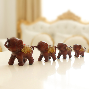 尚宏 三只小象摆件家居饰品摆件简约现代树脂新婚礼物客厅工艺品
