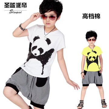 童装胖男童夏装套装2015新款韩版潮短袖T恤中大童运动夏季两件套