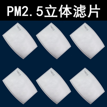 绿箭PM2.5N95立体防雾霾滤片防尘型口罩单片装防雾霾滤片