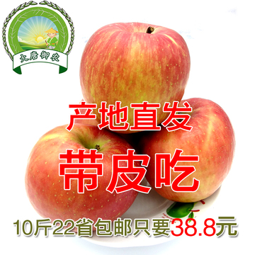 陕西特产农家自产礼泉红富士苹果有机水果新鲜甜脆圣诞平安果10斤