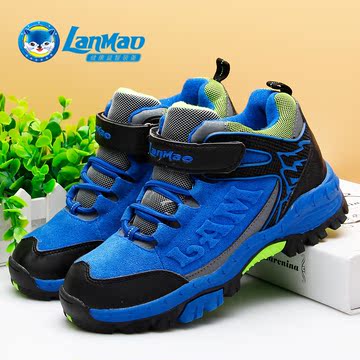 蓝猫童鞋男童鞋2015冬款 儿童运动鞋高帮加绒棉鞋户外防滑中大童