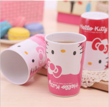 kitty韩国可爱卡通情侣洗漱口杯饮料茶杯密胺塑料牙刷杯子
