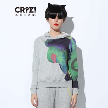 CRZ油画家2015原创设计潮牌女装新品个性抽象油画棉质女潮套头衫