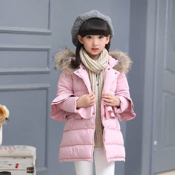女童棉衣2016冬季新款女童韩版时尚中大童儿童中长款外套TS68086