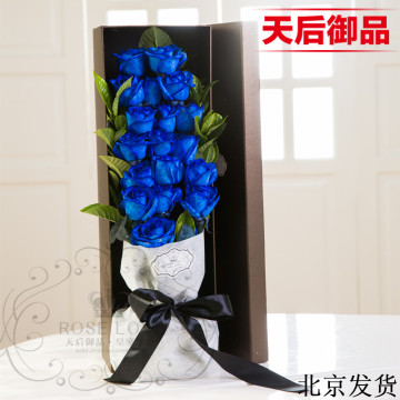 七夕情人节 鲜花预定19朵蓝玫瑰鲜花蓝色妖姬送女友老婆求婚礼物