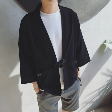 COKEIN 夏季新款原创日系和服文艺男装中国风宽松薄款开衫外套