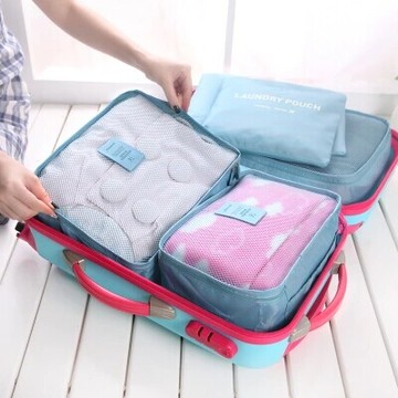 包邮 韩版旅行行李箱防水衣物包 内衣整理分类收纳袋五件套