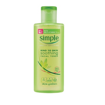 英国Simple清妍柔润爽肤水200ml 温和补水保湿去除残留抗敏感