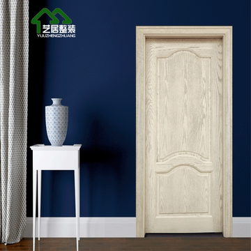 新款欧式实木门白色纯原木室内门烤漆套装门红橡木房门卧室门定制