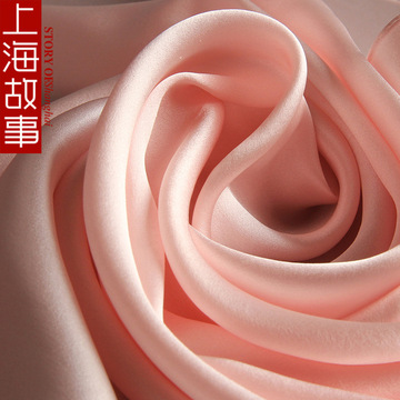 上海故事纯色真丝丝巾新款缎面桑蚕丝围巾披肩两用杭州丝绸批发