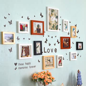 蔷薇相框 照片墙现代简约相框墙时尚宜家创意相片墙客厅卧室装修