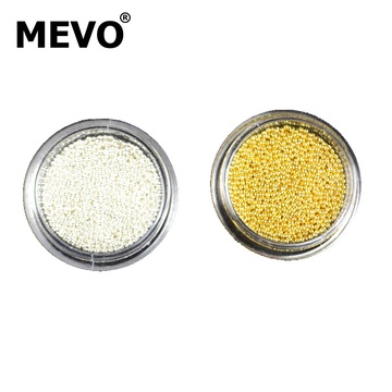 MEVO钢珠1mm 美甲 不锈钢电镀 金色银色 约2000粒/罐 不褪色