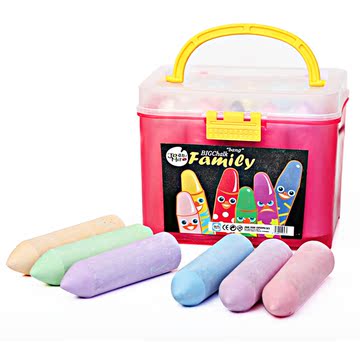 美乐joanmiro儿童彩色粉笔套装无尘大粉笔绘画粉笔桶装20支玩具