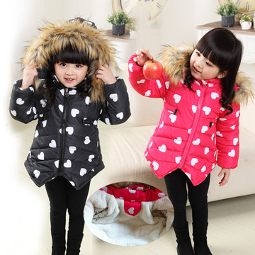 童装女童冬装棉衣2015新款棉服儿童2-3-4-5-6岁加绒加厚棉袄外套