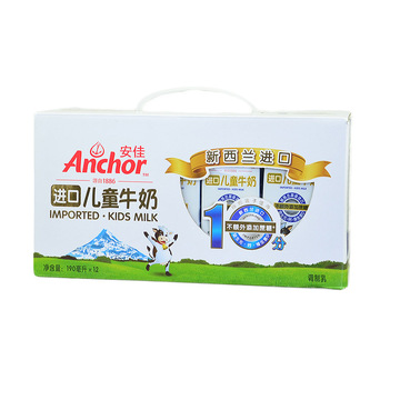 新西兰 原装进口牛奶 Anchor/安佳 儿童牛奶190ml*12礼盒装