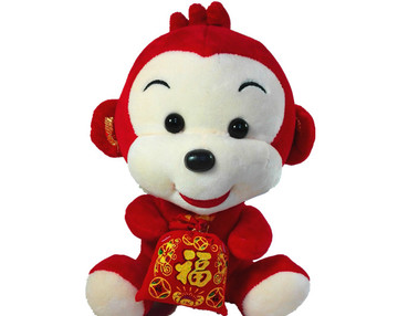 猴年春节吉祥物 新款小猴子公仔毛绒玩具 新年礼物 生肖玩偶挂件