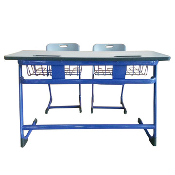 【冠裕家具】学生桌椅  双人学习课桌组合 双人课桌椅 KZ012