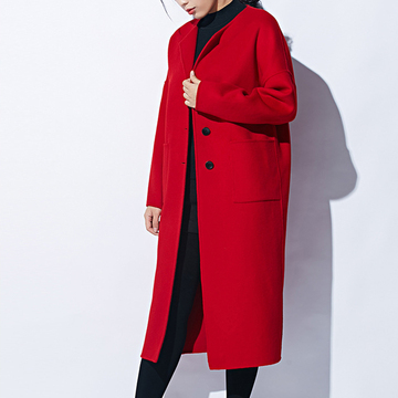 2015秋冬装新款加厚双面羊绒大衣女羊毛呢子韩版长款外套高端风衣