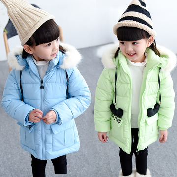 2015新款女童棉衣外套中长款中小童儿童冬装棉服加厚冬季童装棉袄