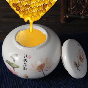 新款陶瓷茶叶罐 蜂蜜罐 液体罐 中药膏方罐陶瓷罐 密封功能专利