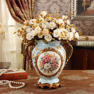 陶瓷摆件欧式花瓶工艺品家居摆设 结婚礼物居家装饰品插花器高档
