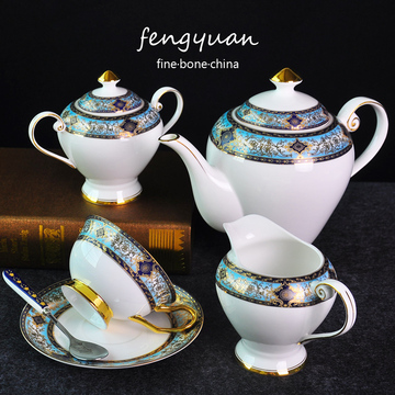 欧式15头咖啡器具 高档骨瓷茶具咖啡壶杯碟套装 陶瓷英式红茶杯具