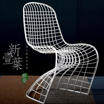 不锈钢休闲靠背椅创意椅子金属餐椅鉄艺电脑洽谈椅现代简约咖啡椅