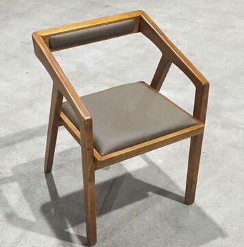 美式复古实木仿古做旧餐桌椅铁艺椅子办公桌椅客厅餐椅低靠背椅子