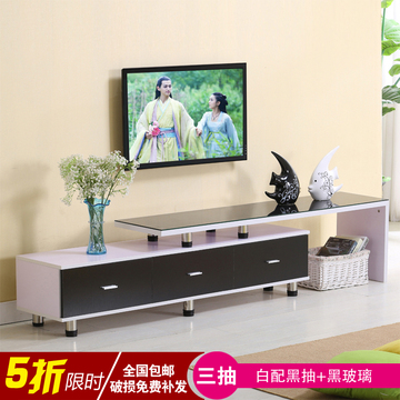 钢化玻璃电视柜伸缩客厅现代简约家具电视柜茶几组合套装小户型