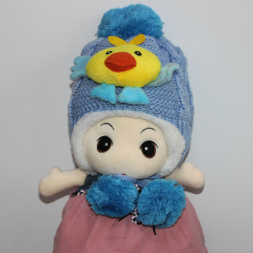 双12大促2-10岁冬款男女儿童帽子宝宝婴儿护耳毛球毛线帽加绒加厚