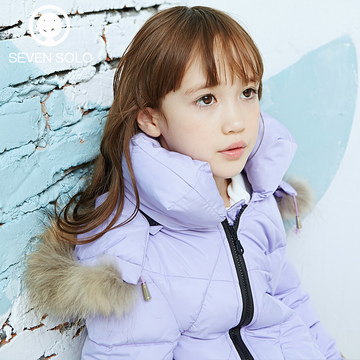 女童羽绒服2015冬季新款儿童加厚保暖中长款加绒毛领潮外套特价