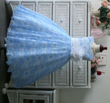 高级2016日本新款蕾丝公主裙儿童礼服秋婚纱裙演出服女童装花童装